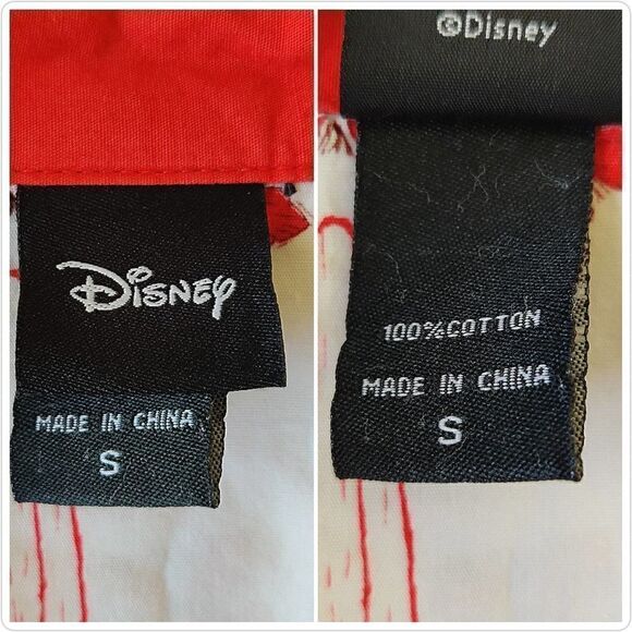 Disney Lilo & Stitch Tiki Woven Button-Up Shirt sz S - Picture 10 of 11